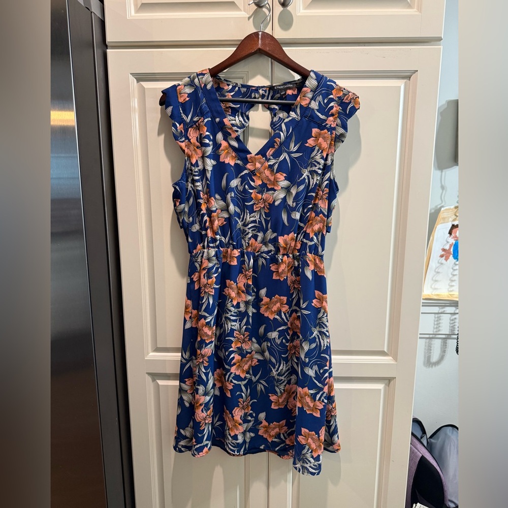 41 Hawthorn Blue Floral Midi Dress
